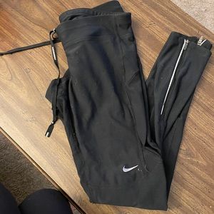 Nike Dri-Fit running leggings with zipper